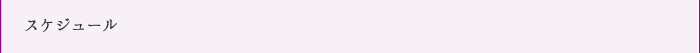 スケジュール スケジュール